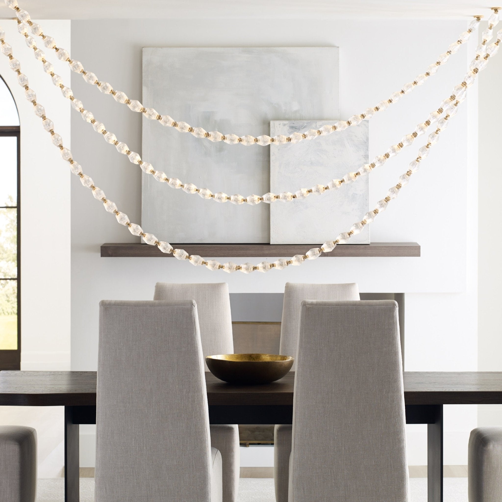 Glass Chain Chandelier