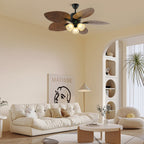 Banana Leaves Ceiling Fan Light
