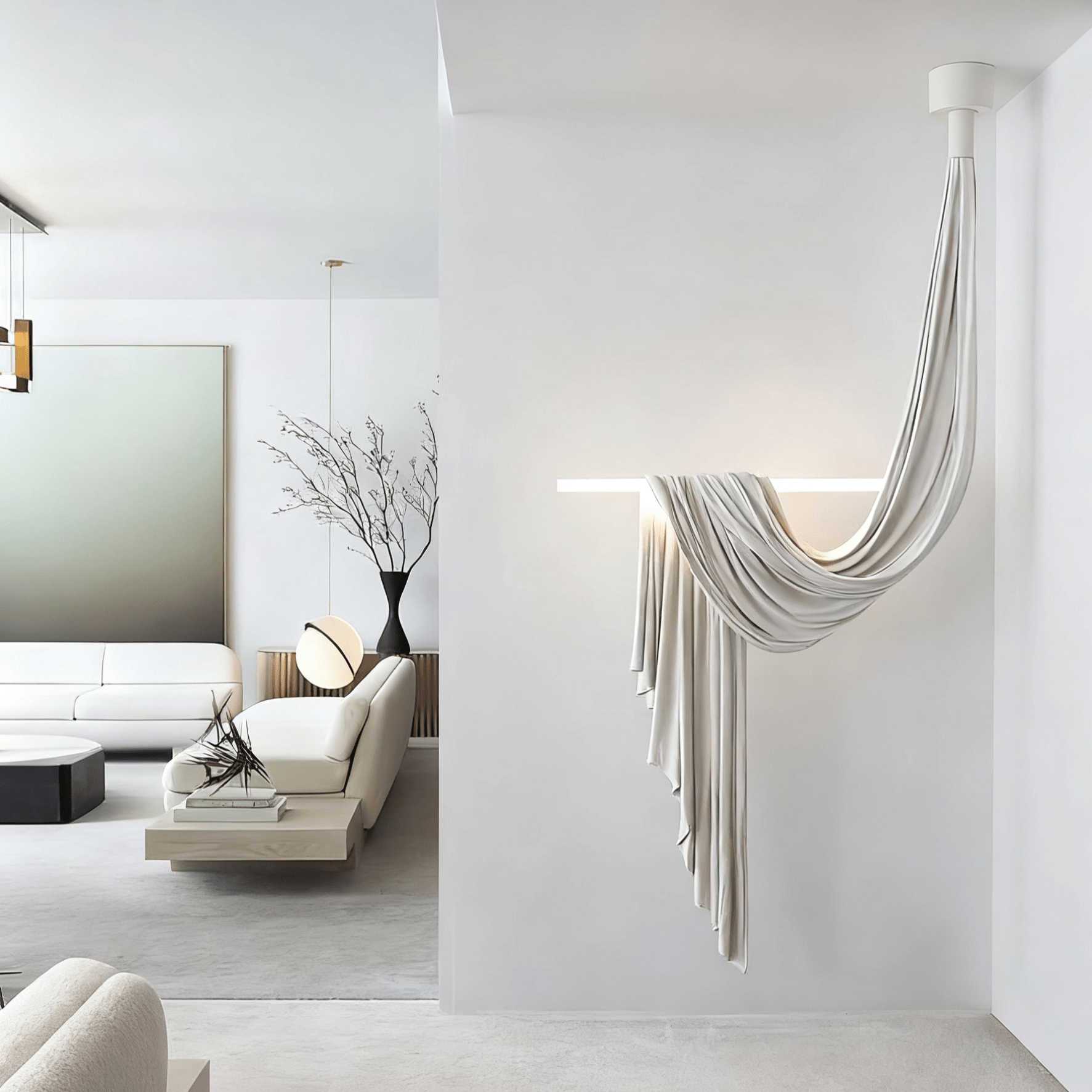 Hammock Fabric Pendant Light