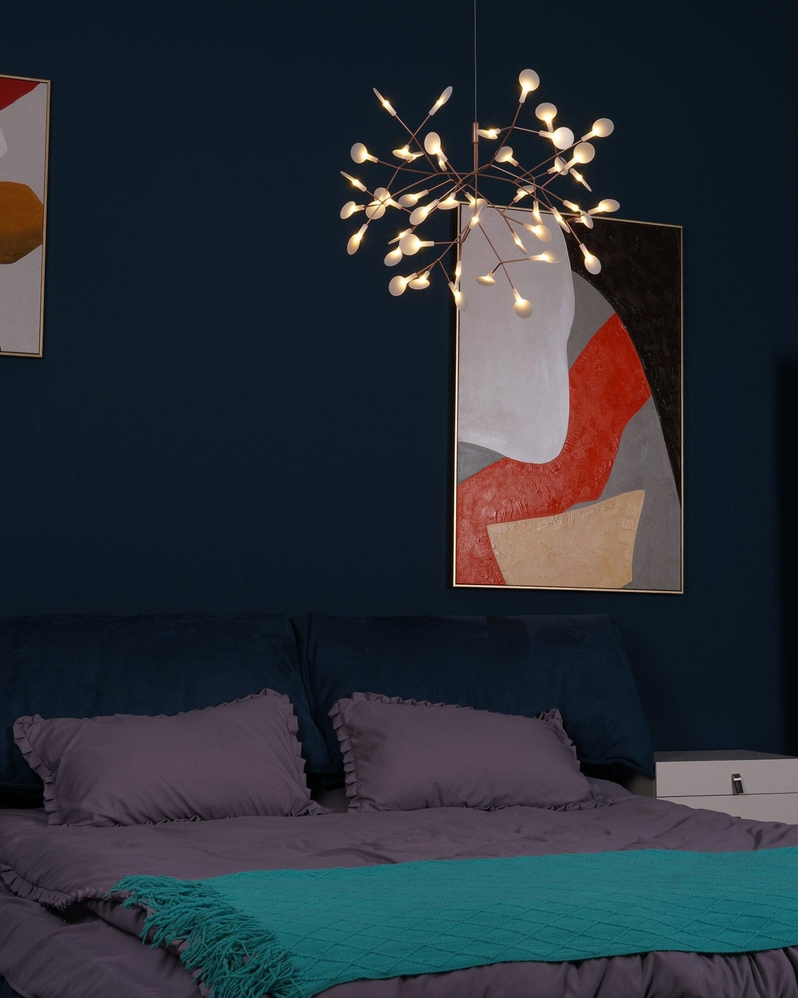 Rose Gold Firefly LED Crown Chandelier