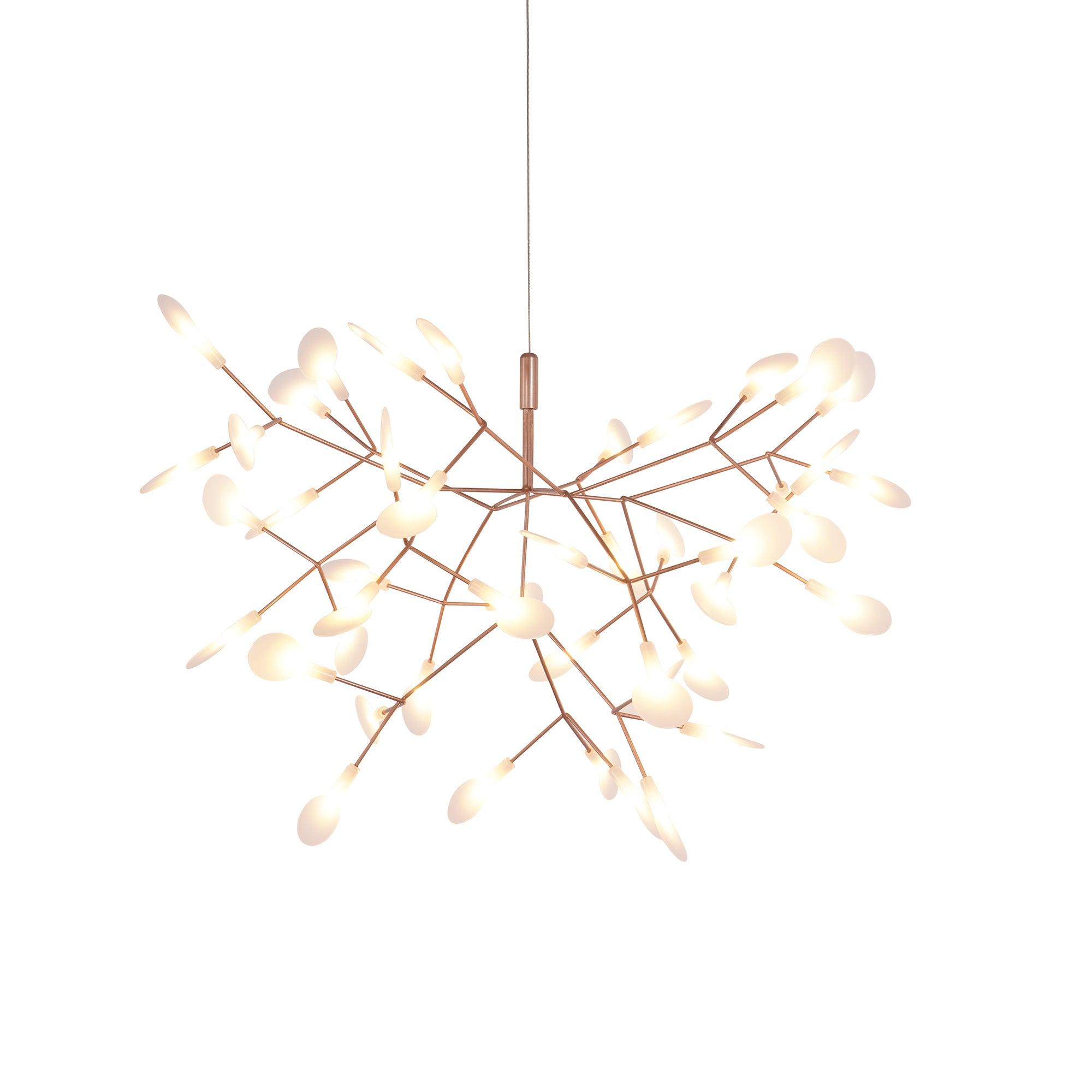 Rose Gold Firefly LED Crown Chandelier