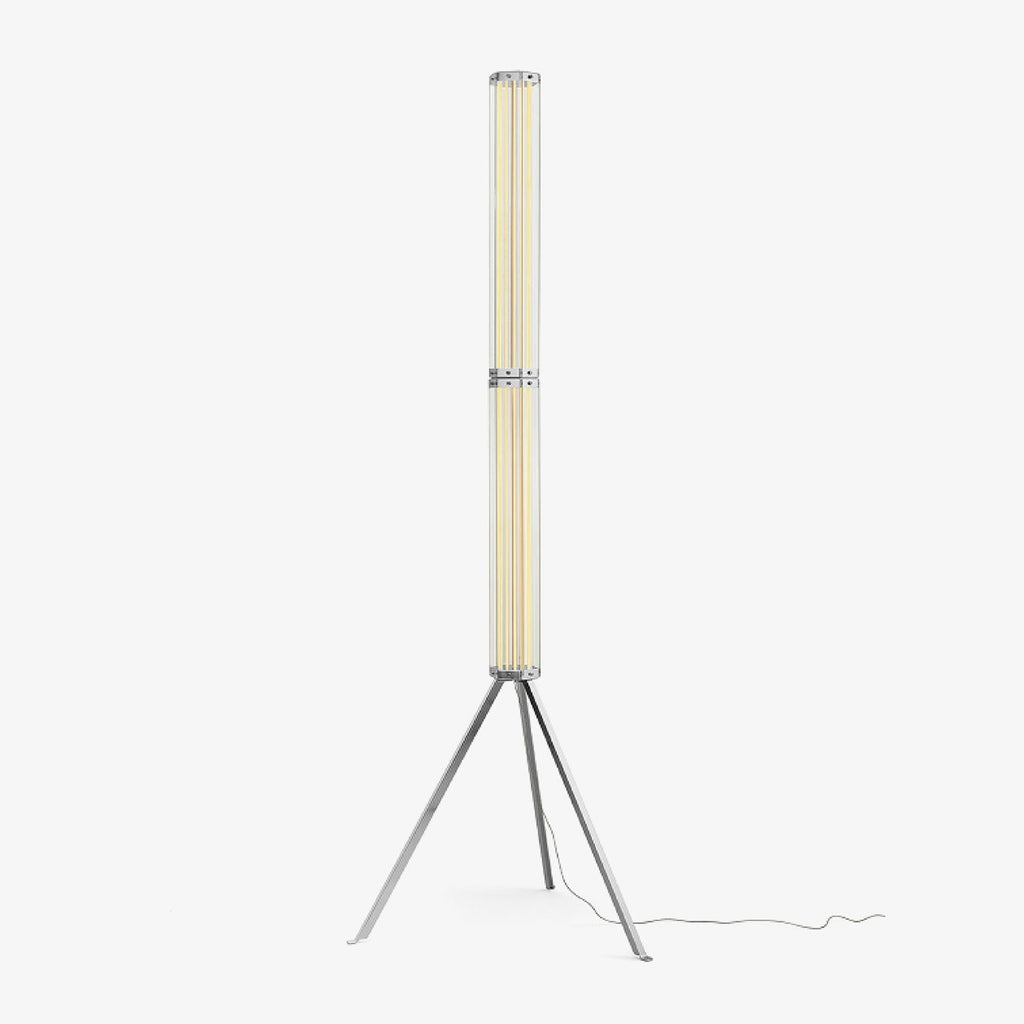 Hexagonal Glass Floor Lamp