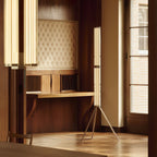 Hexagonal Glass Floor Lamp