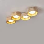 Honeycomb Travertine Ceiling Lamp