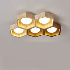 Honeycomb Travertine Ceiling Lamp