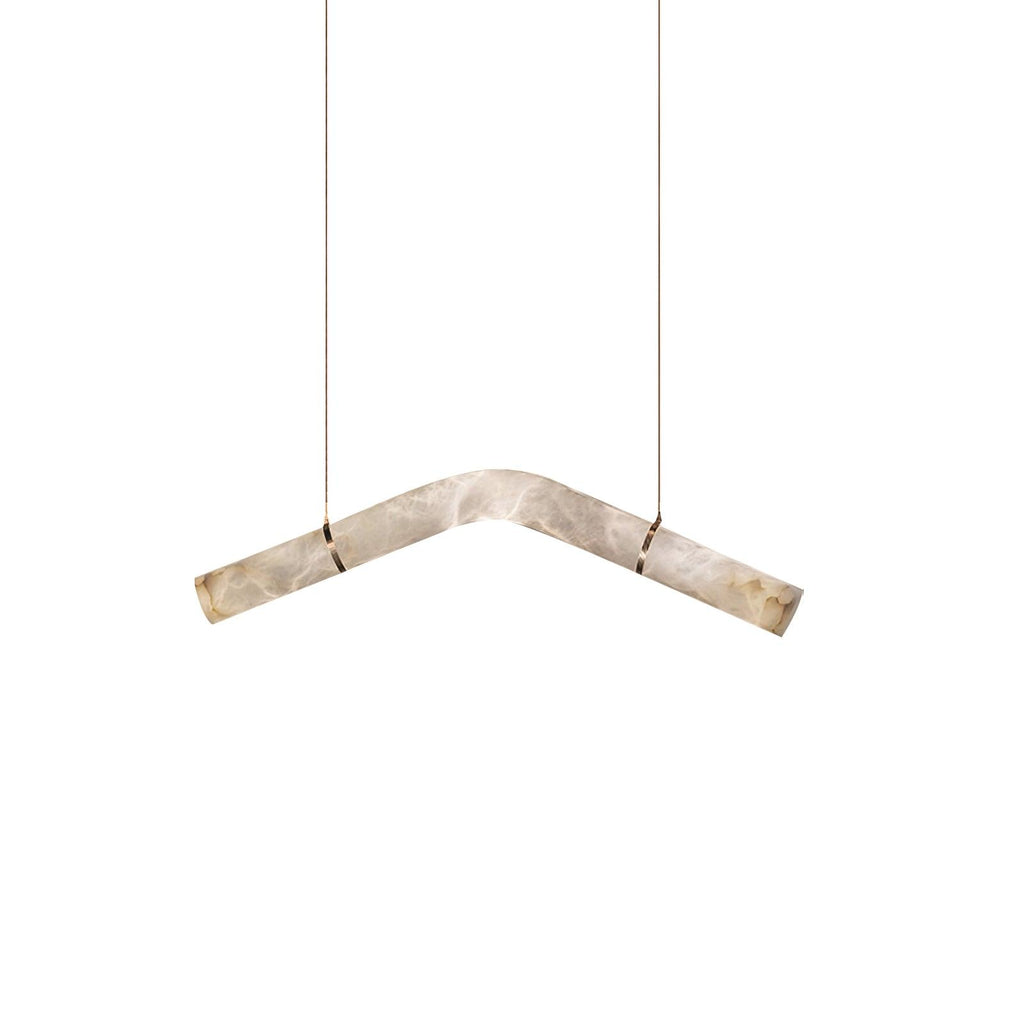 Streamlined Alabaster Pendant Lamp
