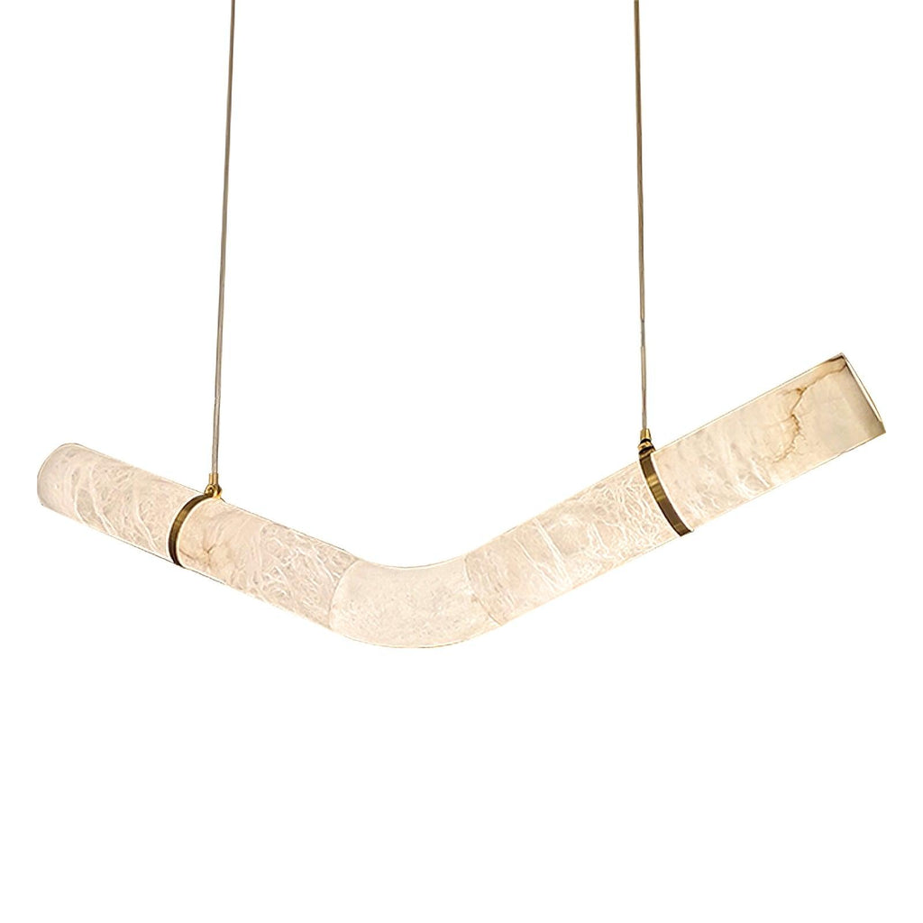 Streamlined Alabaster Pendant Lamp