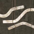 Streamlined Alabaster Pendant Lamp