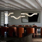 Streamlined Alabaster Pendant Lamp