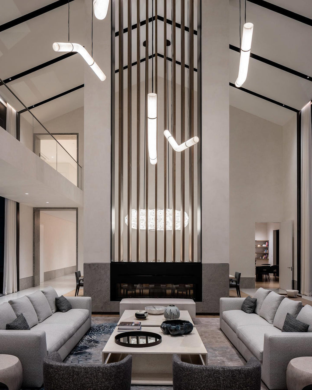 Streamlined Alabaster Pendant Lamp