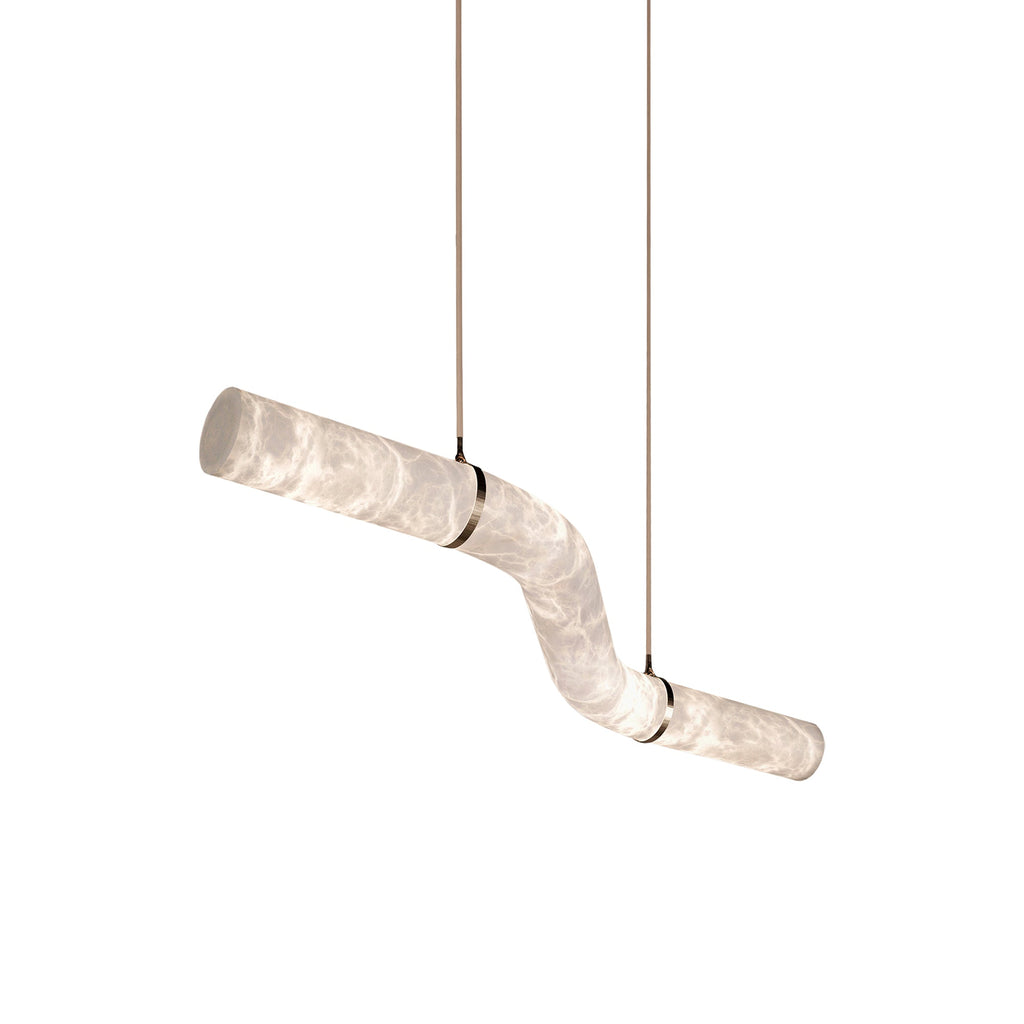 Streamlined Alabaster Pendant Lamp