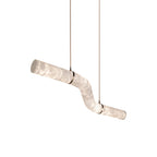 Streamlined Alabaster Pendant Lamp