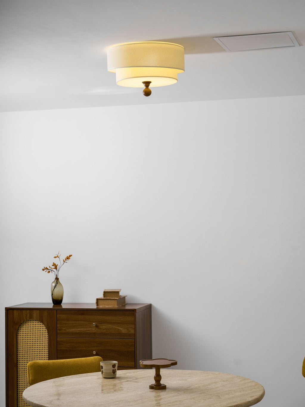 Layered Fabric Ceiling Light