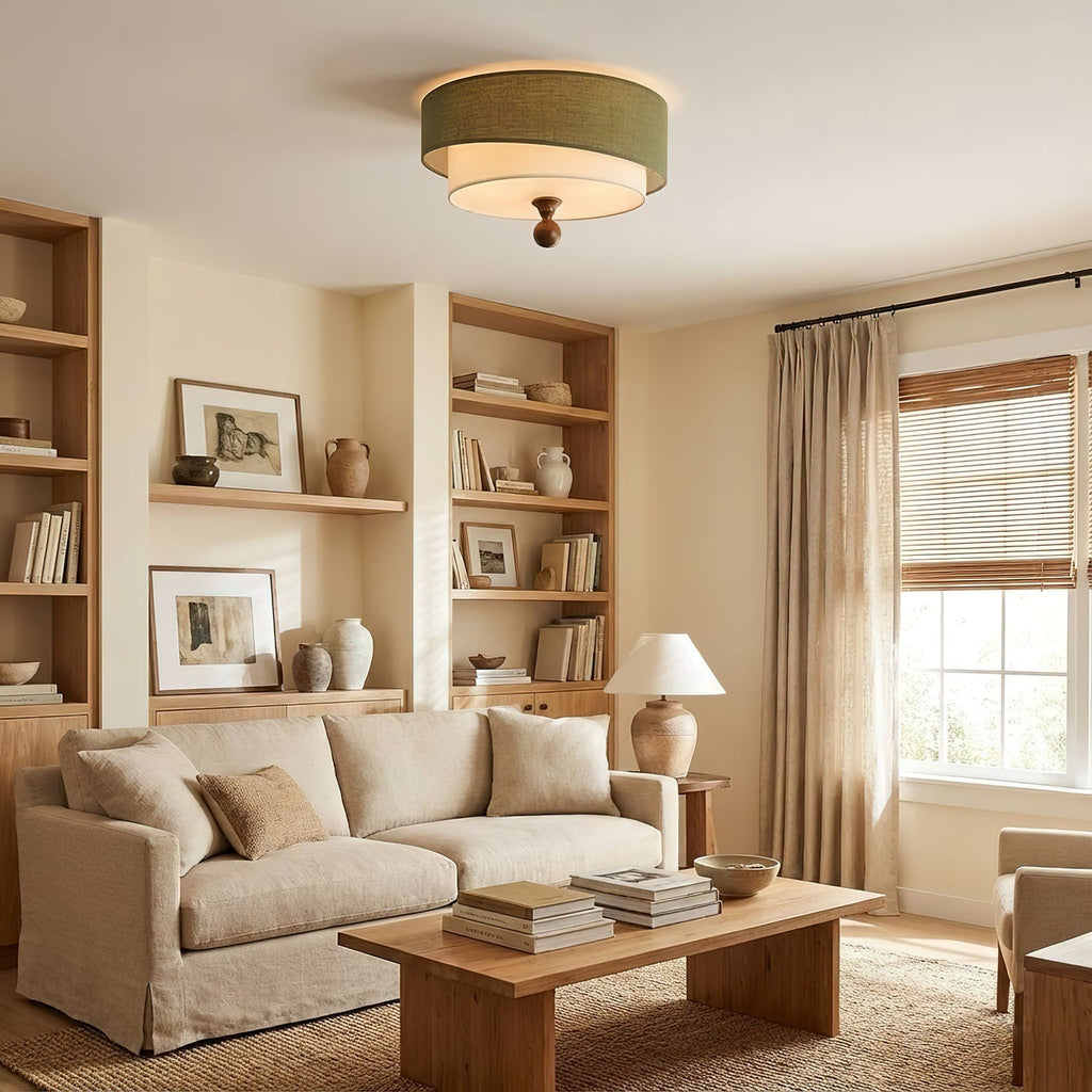 Layered Fabric Ceiling Light
