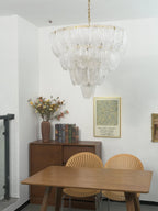 Layered Glass Petal Chandelier