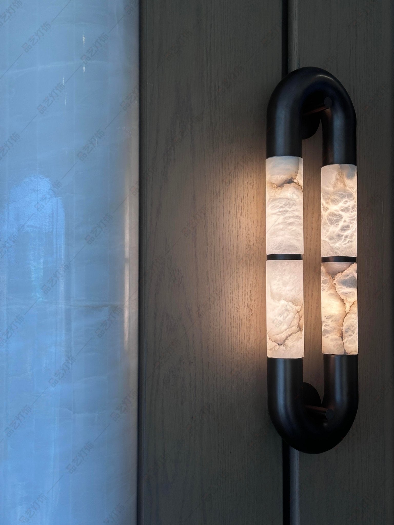 Luma Arc Twin Alabaster Sconce
