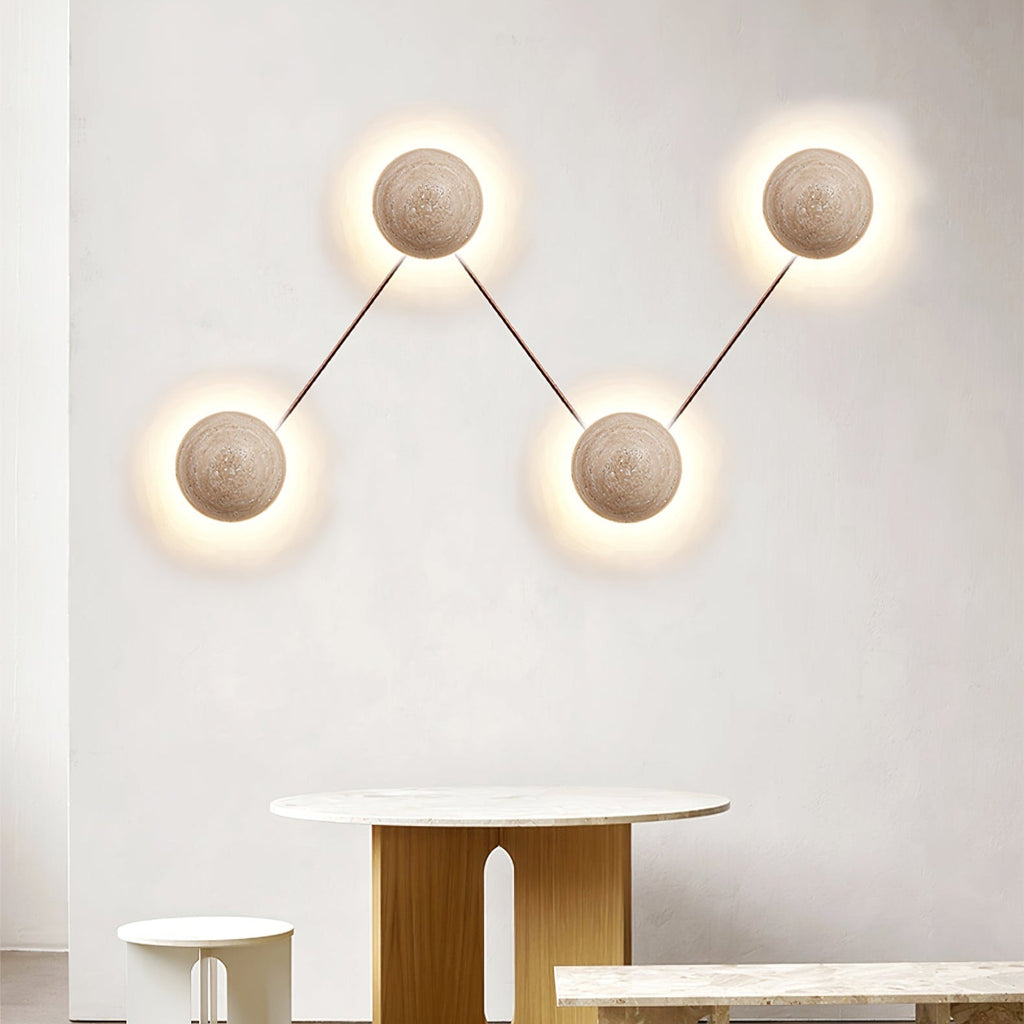 Luna Travertine Wall Light