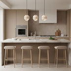 Lunar Dome Alabaster Pendant Light