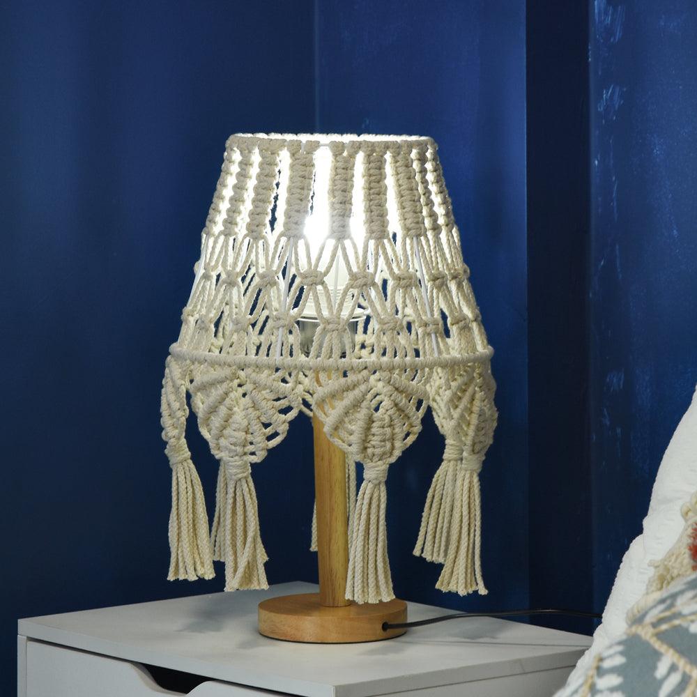 Macrame Side table lamp Table Lamp