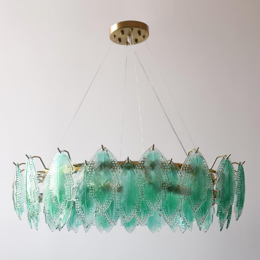 Maple Leaf Glass Ceiling fixture Chandelier
