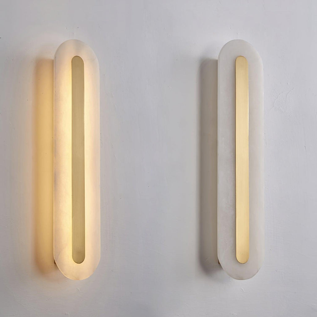 Alabaster Rounded Wall Light