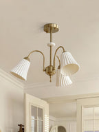 Medieval Ceramic Trumpet Crown Chandelier
