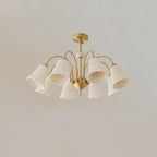 Medieval Ceramic Trumpet Crown Chandelier
