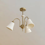 Medieval Ceramic Trumpet Crown Chandelier