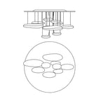 Mercury Flush mount light Ceiling Lamp