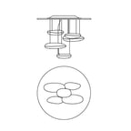 Mercury Flush mount light Ceiling Lamp