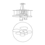 Mercury Flush mount light Ceiling Lamp