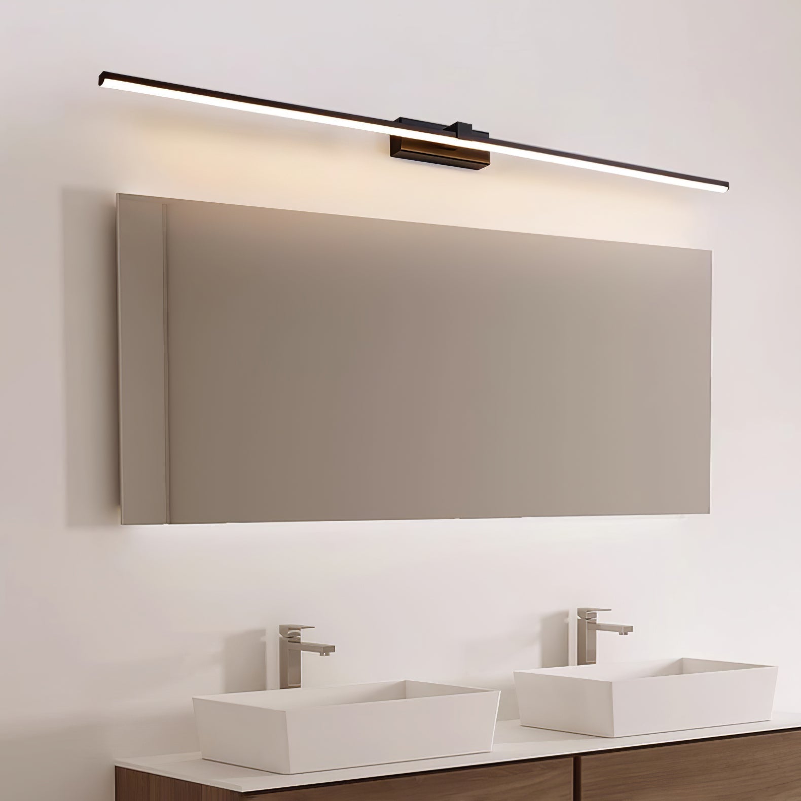 Metal Linear Mirror Sconce Wall Light