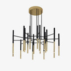Metal Tubular Gasolier Chandelier