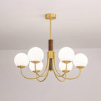 Midas Touch Walnut Sphere Ceiling fixture Chandelier