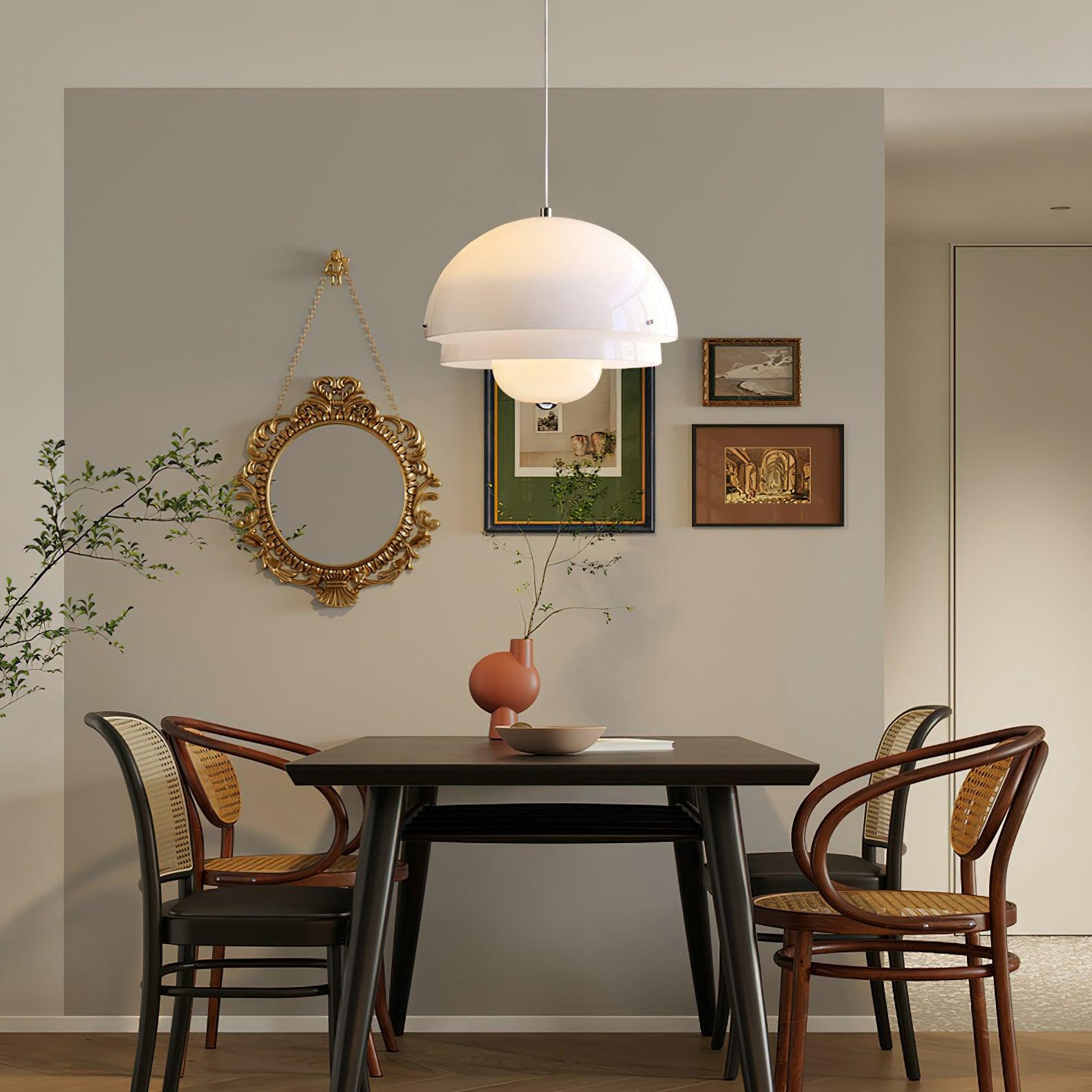 Milk White Layer Drop light Pendant Lamp
