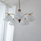Milky Flower Gasolier Chandelier