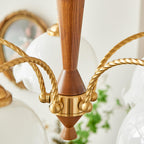 Milky Flower Gasolier Chandelier