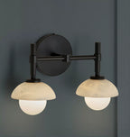 Milo Alabaster Double Wall Light