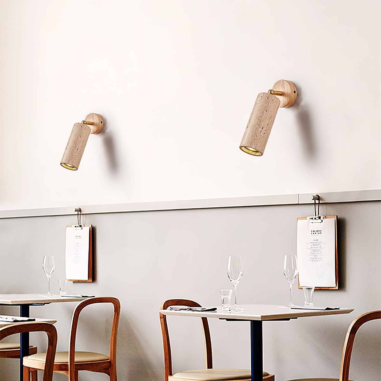 Milo Travertine Wall Spotlight