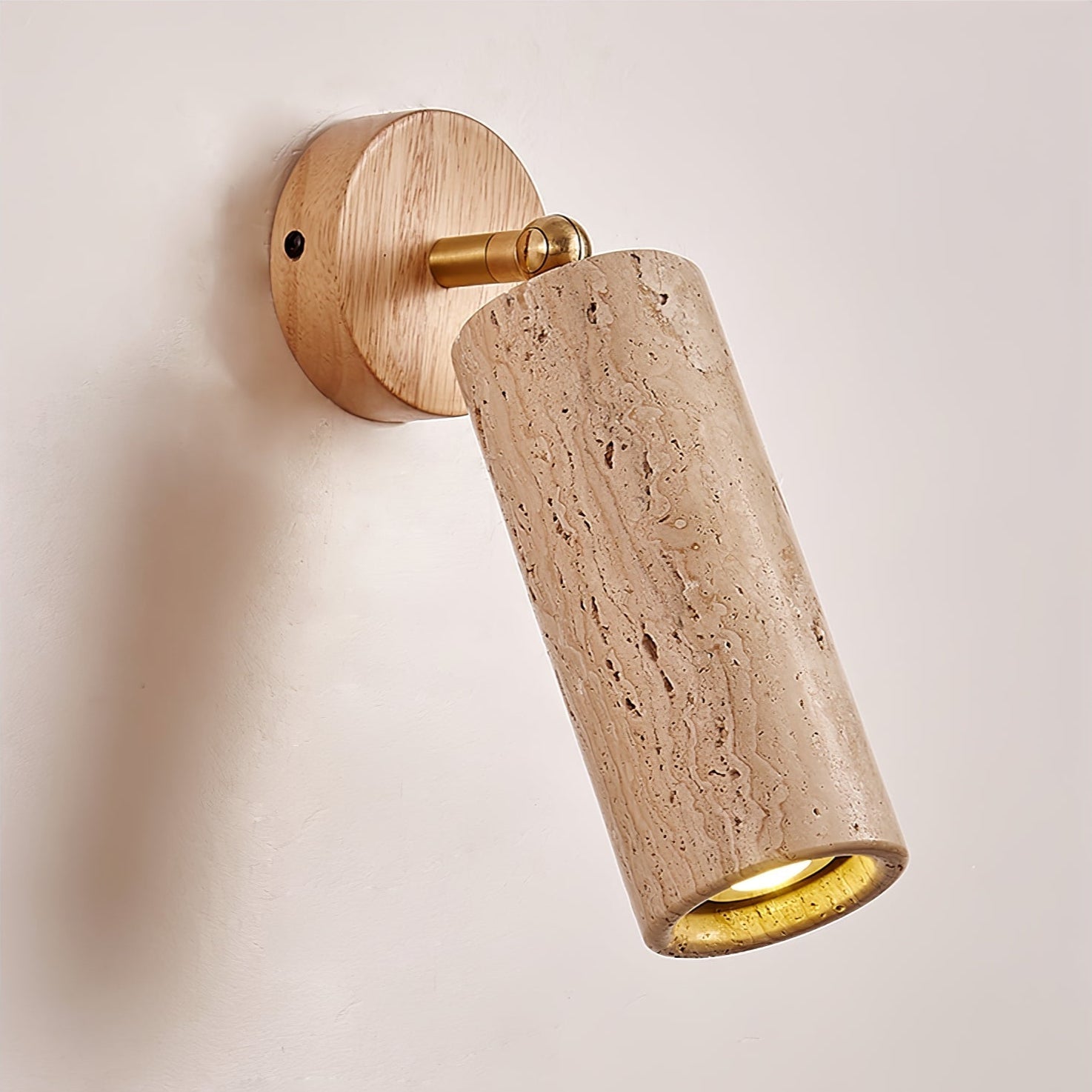 Milo Travertine Wall Spotlight
