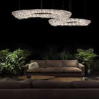 Modern Round Crystal Crown Chandelier
