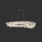 Modern Round Crystal Crown Chandelier
