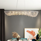 Modern Round Crystal Crown Chandelier