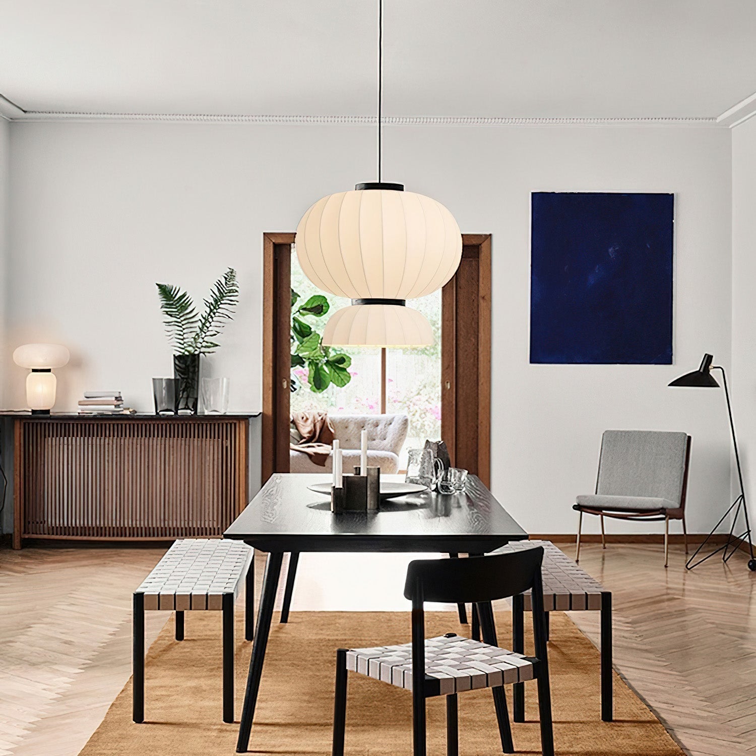 Mulberry Silk Lantern Droplight Pendant Light