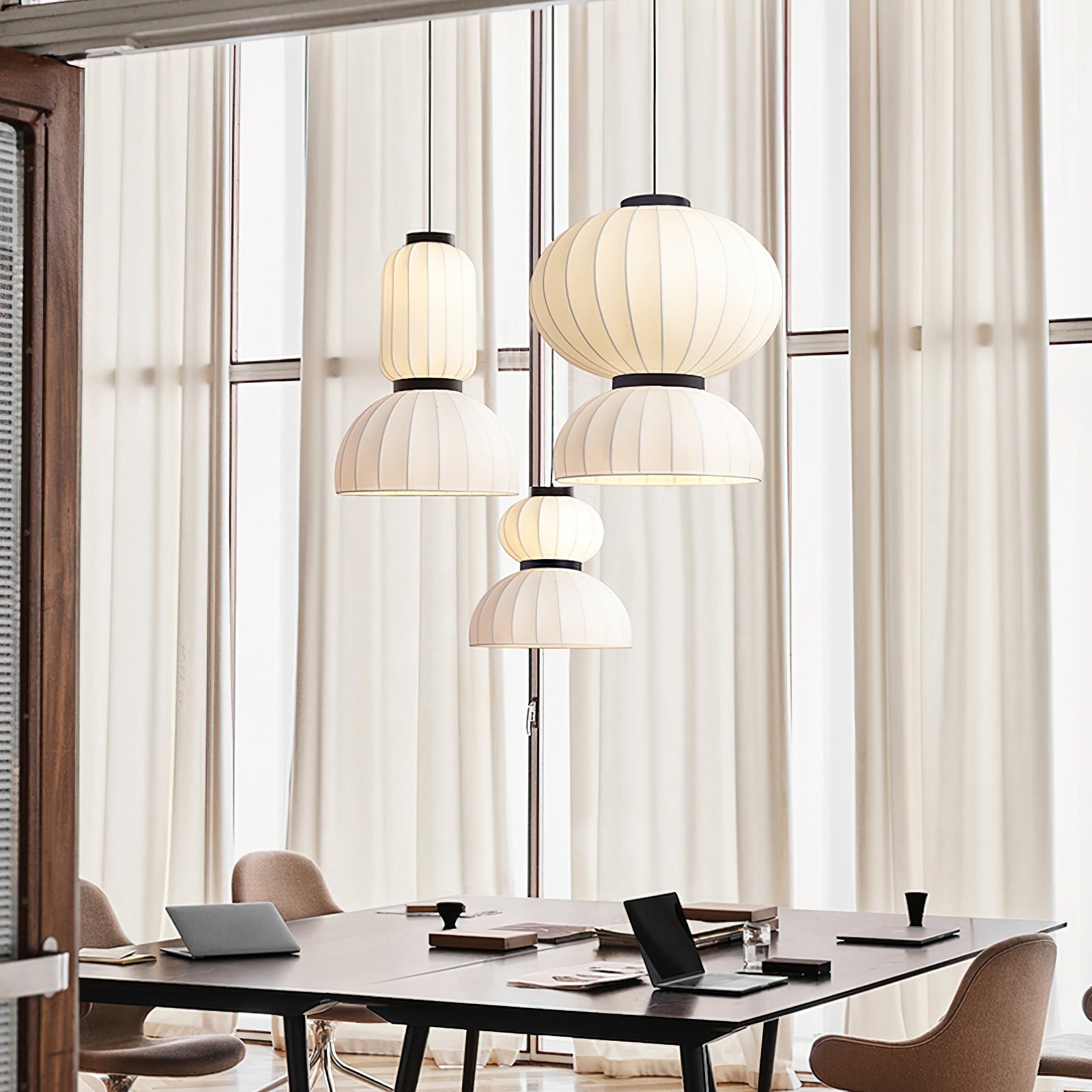 Mulberry Silk Lantern Droplight Pendant Light