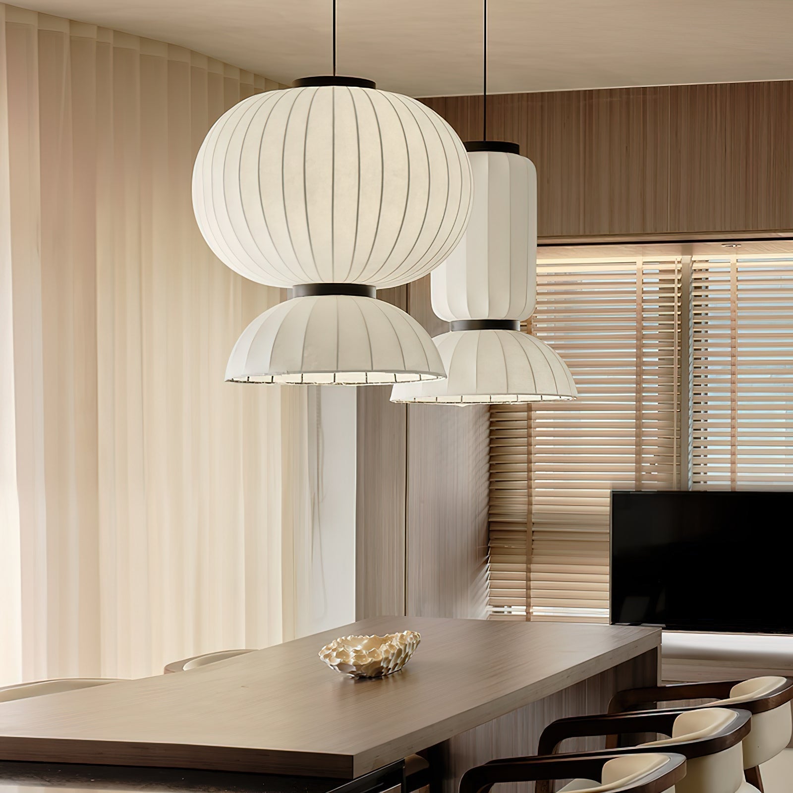 Mulberry Silk Lantern Droplight Pendant Light