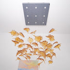 Multicolor Crystal Maple Leaf Electrolier Chandelier