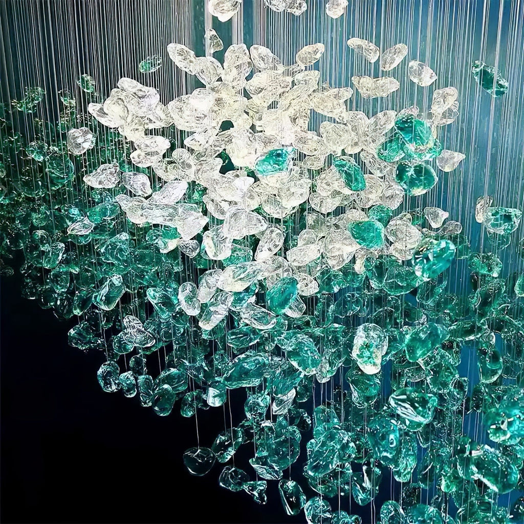 Multicolor Crystal Stone Electrolier Chandelier