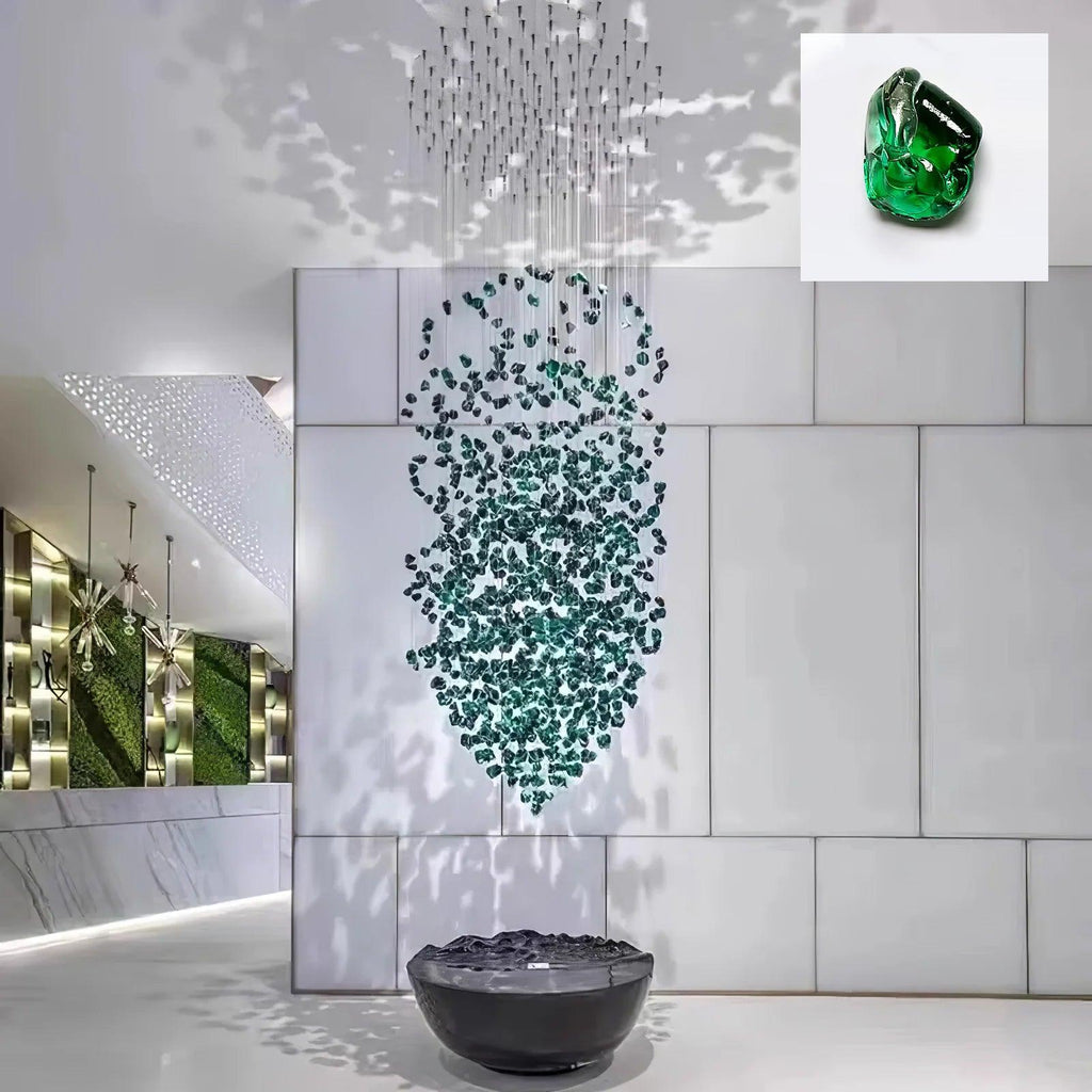 Multicolor Crystal Stone Electrolier Chandelier