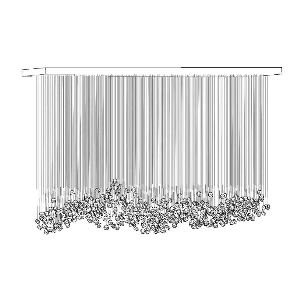 Multicolor Crystal Stone Electrolier Chandelier